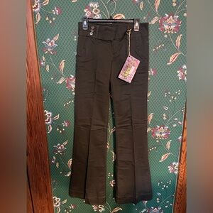 Dark Gray High-Rise Flare Pants